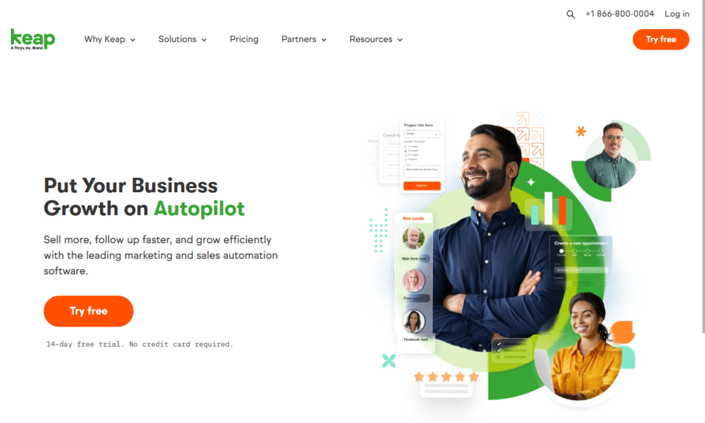 small business crm automation keap