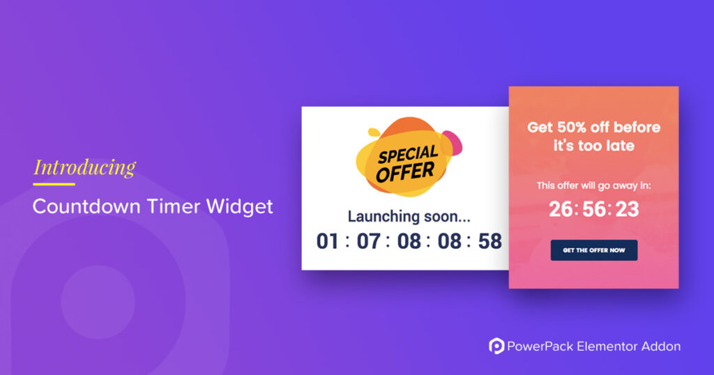 countdown timer elementor